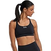 TYR Women's Standard Elite Dual Strap Sports Bra, Black, XS