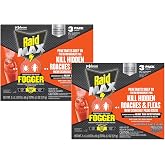 Raid Max Fogger, Insect Killer for Mosquito, Ant, Roach, Spider, Flea, for Indoor Use 6.3 Ounce (Pack of 2)