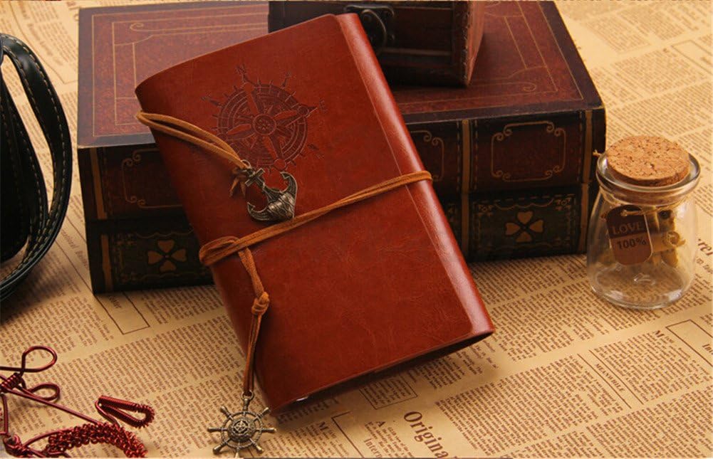 Xemz Refillable PU Leather Journal Notebook with Special Feather Ballpoint Pen and Bookmark - Image 3