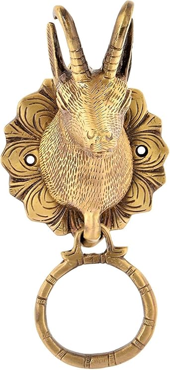 Parijat Handicraft Door Knocker Brass Metal Door Knocker Drawer