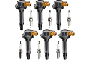 HCHENUP Set of 6 Ignition Coils & Spark Plugs SP534 Compatible with Ford 2015-2017 Expedition 2013-2019 Explorer F150 Flex Lobo Taurus Transit for Lincoln MKS MKT Navigator Coils for UF646 C1814 DG549