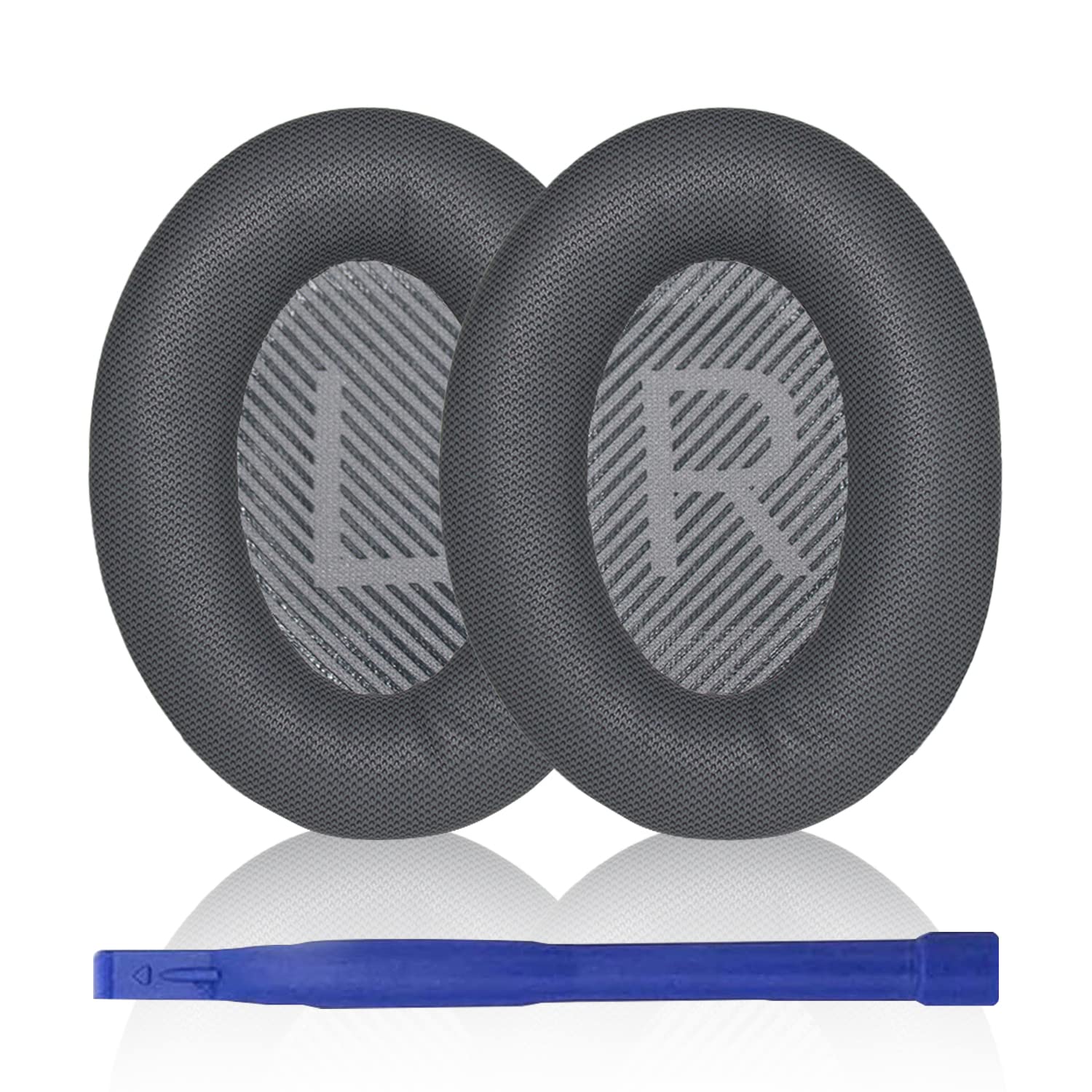 Aiivioll QC45 Replacement Ear Pads Cushions Earpads for Bose QuietComfort 45 (QC45) Wireless Headphones Softer Leather High-Density Noise Cancelling Foam,Earpads Repair Part（Gray）