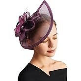DRESHOW Women Fascinator Hats Tea Party Hat Vintage Pillbox Hat Headband for Cocktail