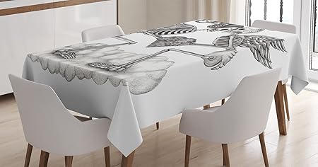 Amazon Com Ambesonne Mexican Decorations Tablecloth Art Cupids