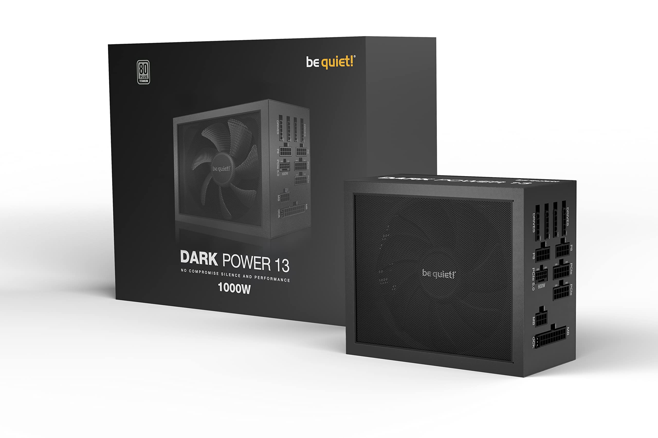be quiet! Dark Power 13 1000W Quiet Performance Power Supply | 80 Plus Titanium Efficiency | ATX 3.1| PCIe 5 | Modular | BN661