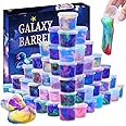 ZOnFRTO 64 Packs Galaxy Putty Slime, Party Favor for Kids Girls & Boys, Adults, Non Sticky, Unscented，Stress & Anxiety Relief, Wet, Super Soft Sludge Toy