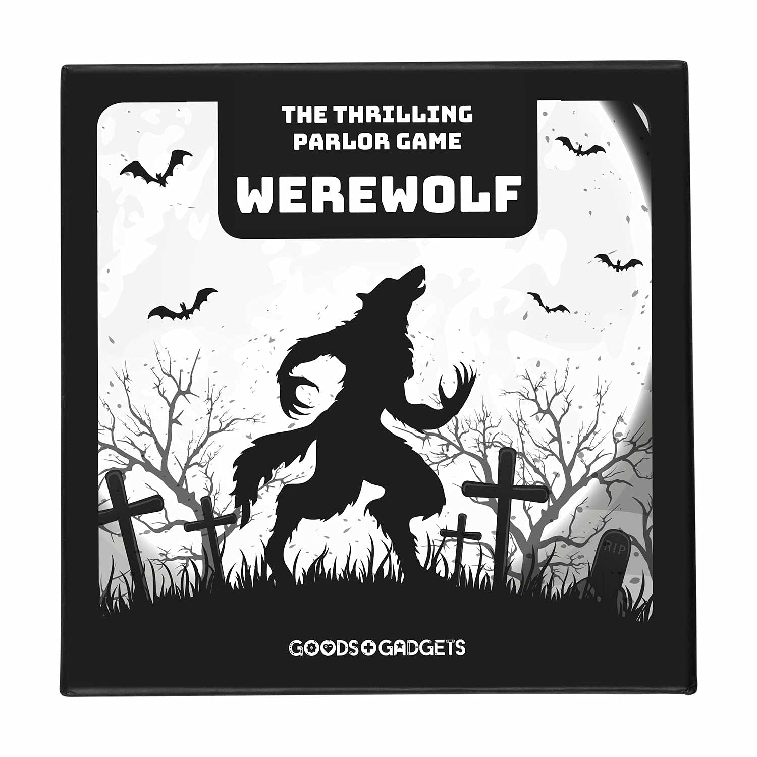 GOODS+GADGETS Original Werewolf Card Game DELUXE Party Game with Expansion - Werewolves Role Playing Game Classic - 45 Card Edition with 30 different characters! ENGLISH VERSION