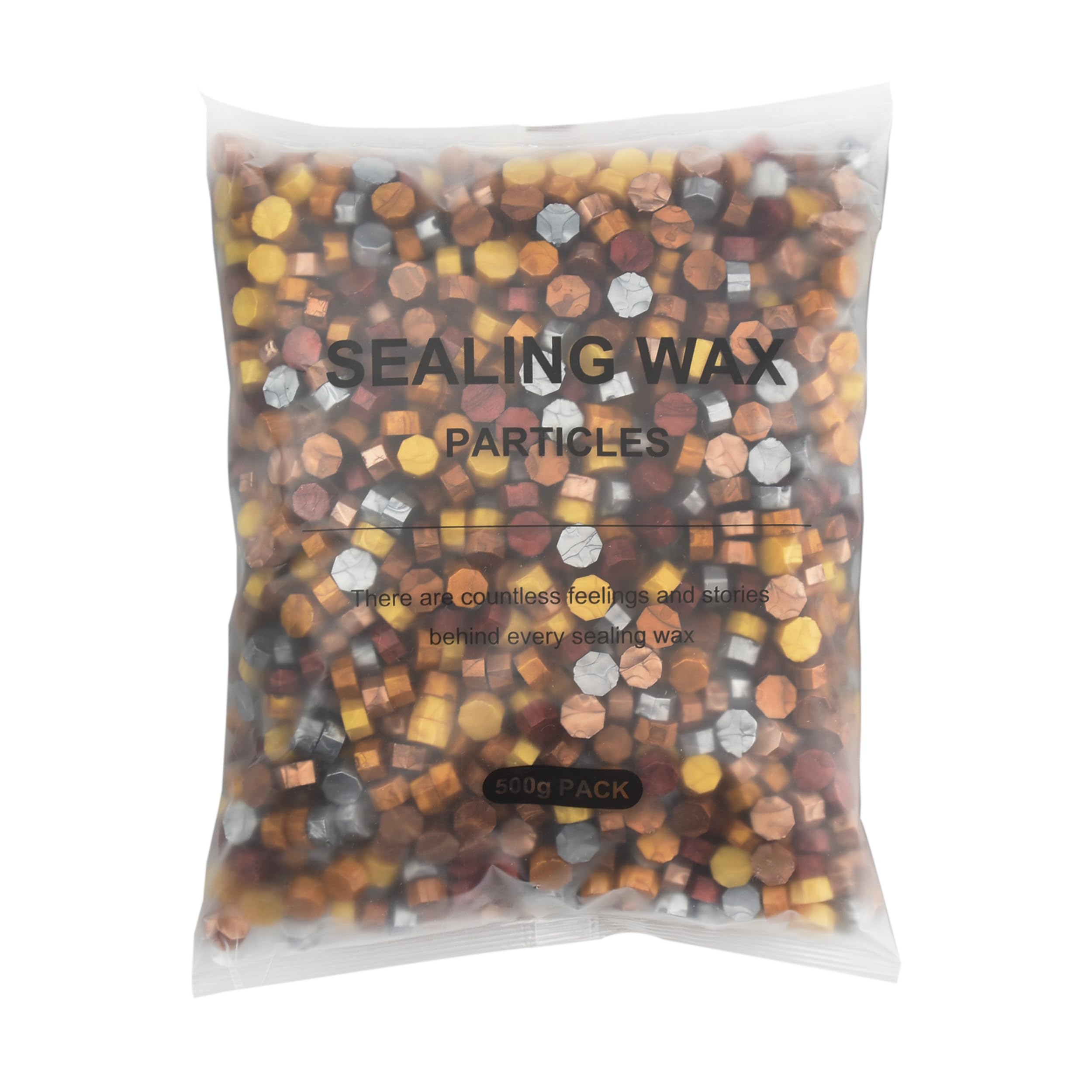 Mceal Sealing Wax Beads,Octagon Shape Wax Seal 500Grams Pack Mix colour(Metallic)