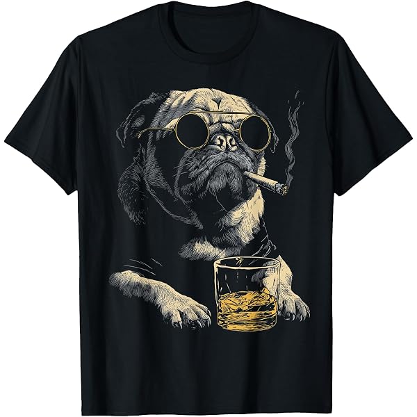 Amazon.com: Funny Smoking Pug Dog Cigarette Gen Z Meme Graphic T-Shirt :  Clothing, Shoes & Jewelry