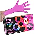 FRAMAR Pink Nitrile Gloves Medium - Disposable Gloves Medium, Cleaning Gloves, Kitchen Gloves, Latex Free Gloves Disposable, 