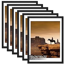 A PLUS MAX 18x24 Picture Frame Set of 6, Engineered