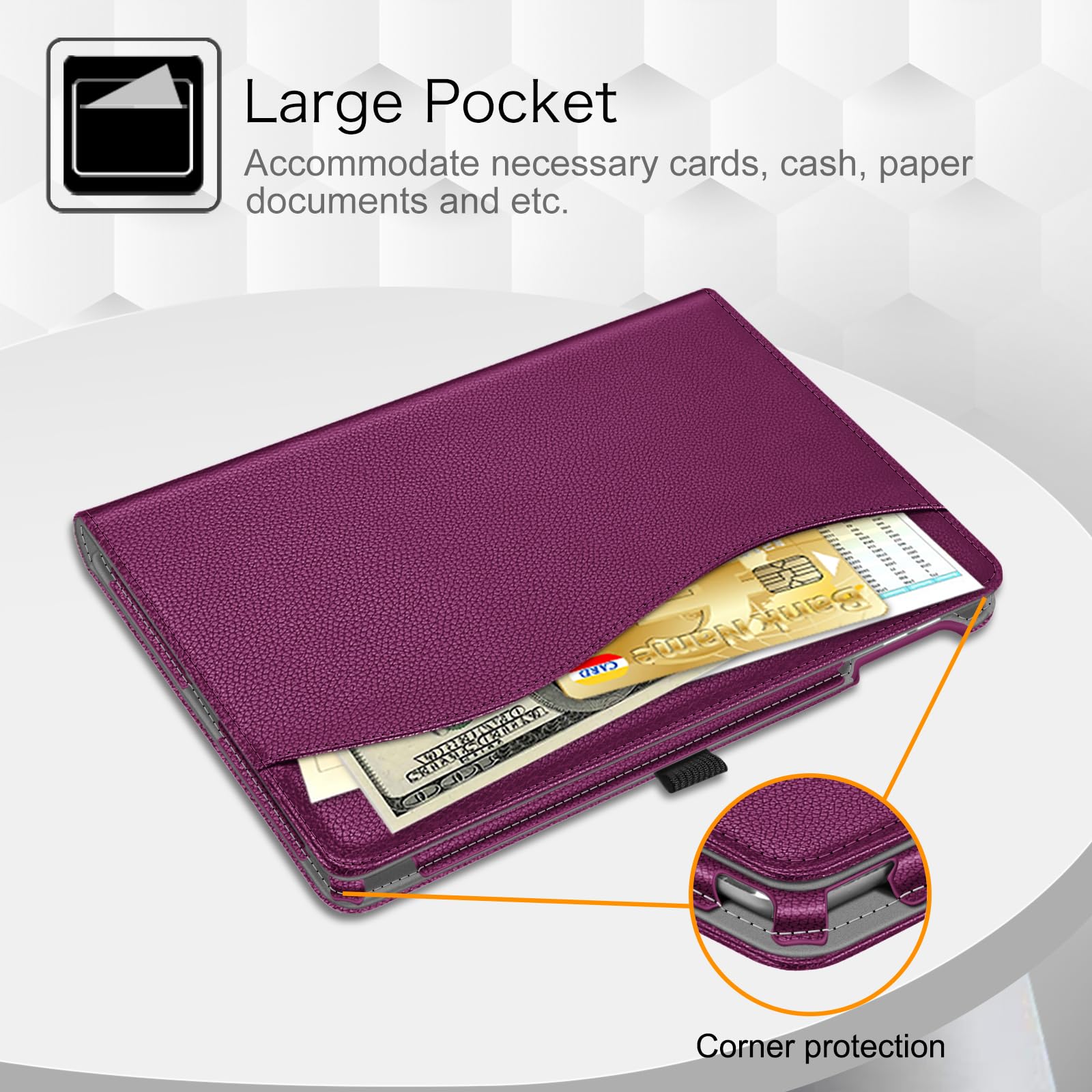 Fintie Case for iPad 6th / 5th Generation (2018 2017 Model, 9.7 Inch), iPad Air 2 / Air 1 (9.7 Inch) - [Corner Protection] Multi-Angle Viewing Stand Cover with Pocket, Purple