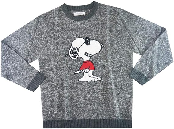 Amazon スヌーピー ニット セーター メンズ アクリル グッズ Peanuts 犬 S1384 809 セーター 通販