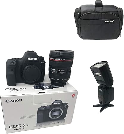 KamKorda Camera Shoulder Bag Speedlite Flash 6D Mark II DSLR Camera EF 24 70mm f4L IS USM lens 2 Year Warranty KamKorda Camera Shoulder Bag Speedlite Flash 6D Mark II DSLR Camera EF 24 70mm f4L IS USM lens 2 Year Warranty