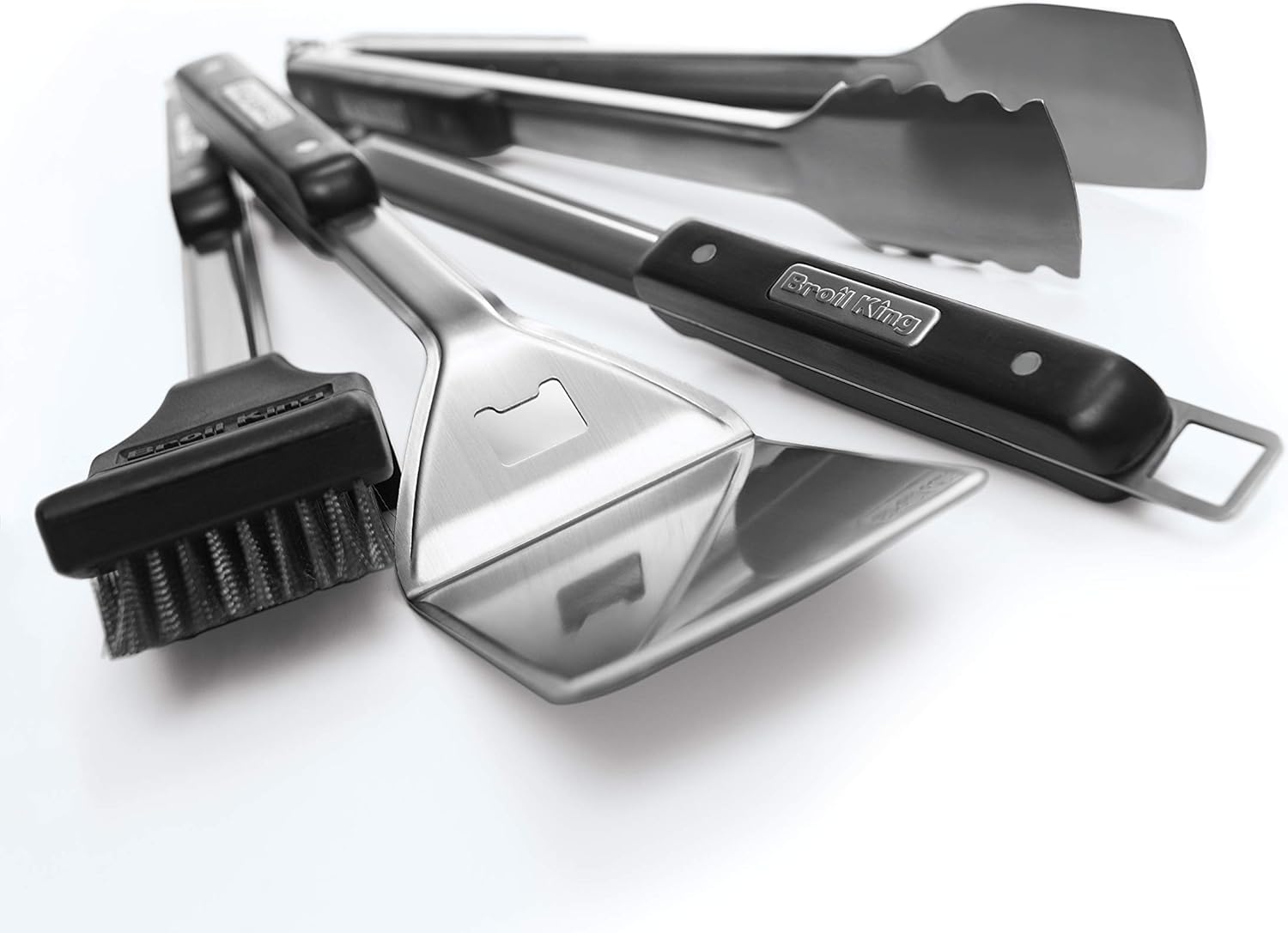 Broil King 64004 4-Piece Imperial Premium Grill Tools Set,Silver