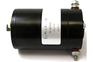 East Lake Marine Electric Compatible with Lippert Components Leveling System Hydraulic Pump Motor - 12V, 1HP, Black, Metal, Industrial, Inline, 5.75 inches, Water Pump