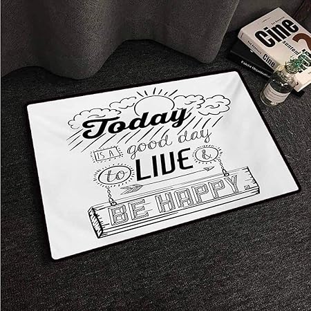 Amazon Com Hccjlcks Interesting Doormat Quotes Today Is A Good