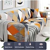 Teynewer 1-Piece Stretch Sofa Cover Checkerboard 3 Seater view 5