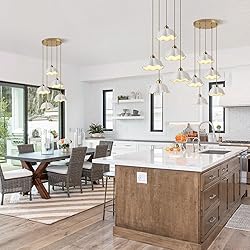 Fulesi Vintage White Ceramic Pendant Light 5-Light