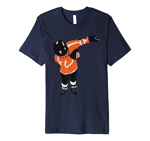 Dabbing Ice-Hockey Player Hockey Stick Puck Premium T-Shirt in