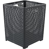 Kekow 1-Pack 42 L Plastic Collapsible Laundry Basket, Gray | Folding Laundry Hamper