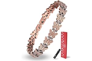 BioMag 99.99% Copper Bracelets for Women, Magnetic Bracelets with 3500 Gauss Neodymium Magnets with Adjustable Sizing Tool & Jewelry Box