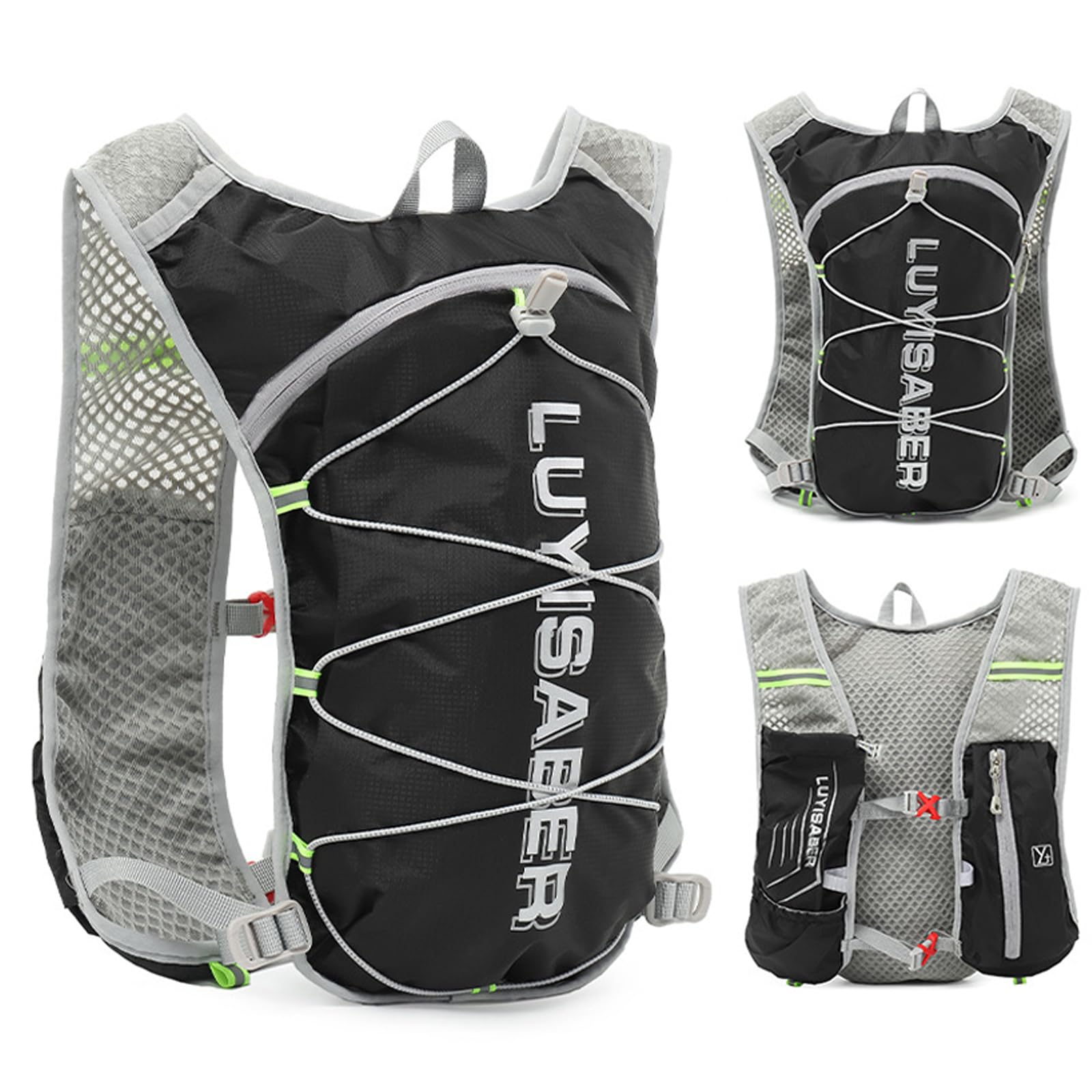 Louebica Men's And Women's Running Vest Backpack, Lightweight And Breathable Cycling Backpack, Daypack For Hiking, Running And Cycling