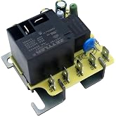 57T01-843 Blower Time Delay Relay Replacement for Trane RLY02807, 24VAC | 2s ON delay and 80s OFF delay，Enhanced cooling efficiency ，Compatible with White-Rodgers and Trane systems，Easy to install