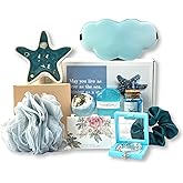 Beach Gifts For Women Thank You Gift Basket With Beach Bracelets Teacher Appreciation Gifts Set, Self Care Gifts For Womens Blue