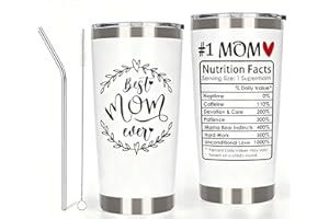 FQWXXBV Best Mom Ever Tumbler， White Mug, Mama Tumblers, Momma Gift Ideas, Funny Birthday Present for Her, Cute Mother Day Gi