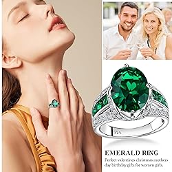 AGRULE May Birthstone Ring Size 6 Sterling Silver