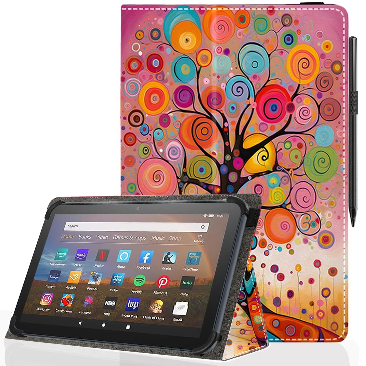 Pudiceva Universal 10 10.1 Inch Android Tablet Case,Slim Folding Stand ...