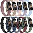 10 Pack Fitbit Inspire 3 Bands - Soft Silicone Adjustable Sport Replacement Straps for Women & Men