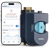 Moen Flo Shutoff, 3/4" Automatic Water Leak Detector &amp; Shutoff, 900-001 | Automatic Shutoff, Leak Detection, MicroLeak Tests, Monitors Flow, Pressure, Wi-Fi App Control