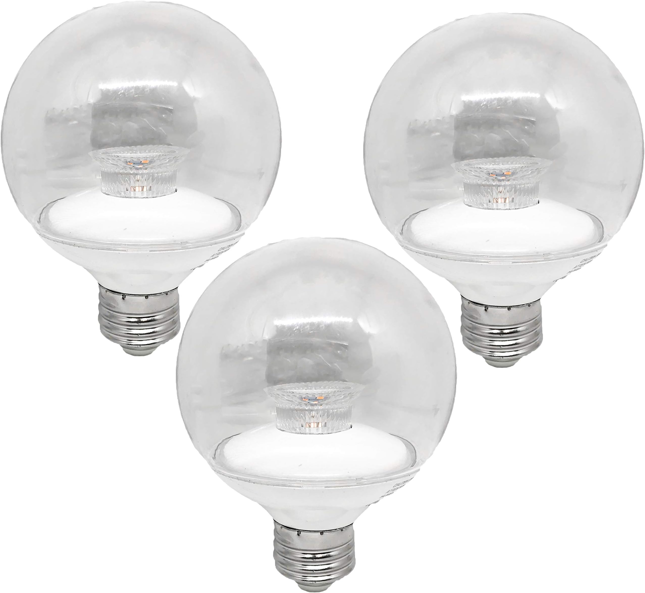 Ge Lighting Energy Smart Led Globe Light Bulb, Soft White, 4.5w (25 Watt Replacement) (3 Pack)