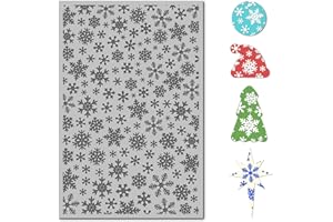 Arbuya Snowflakes Polymer Clay Texture Mat for Earrings Jewelry Making, Christmas Snowflake Clay Texture Sheets for Polymer Clay Projects Floral Stamps for Clay Earrings Tools