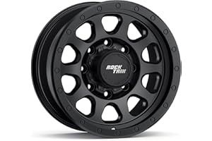 RockTrix RT111 17 inch Wheel 8x170 Compatible with Ford 1999+ F250 F350, 17x8.5 (0 Offset, 4.75 Backspace), Black, Also fits 2000-2005 Excursion F-250 F-350 Super Duty