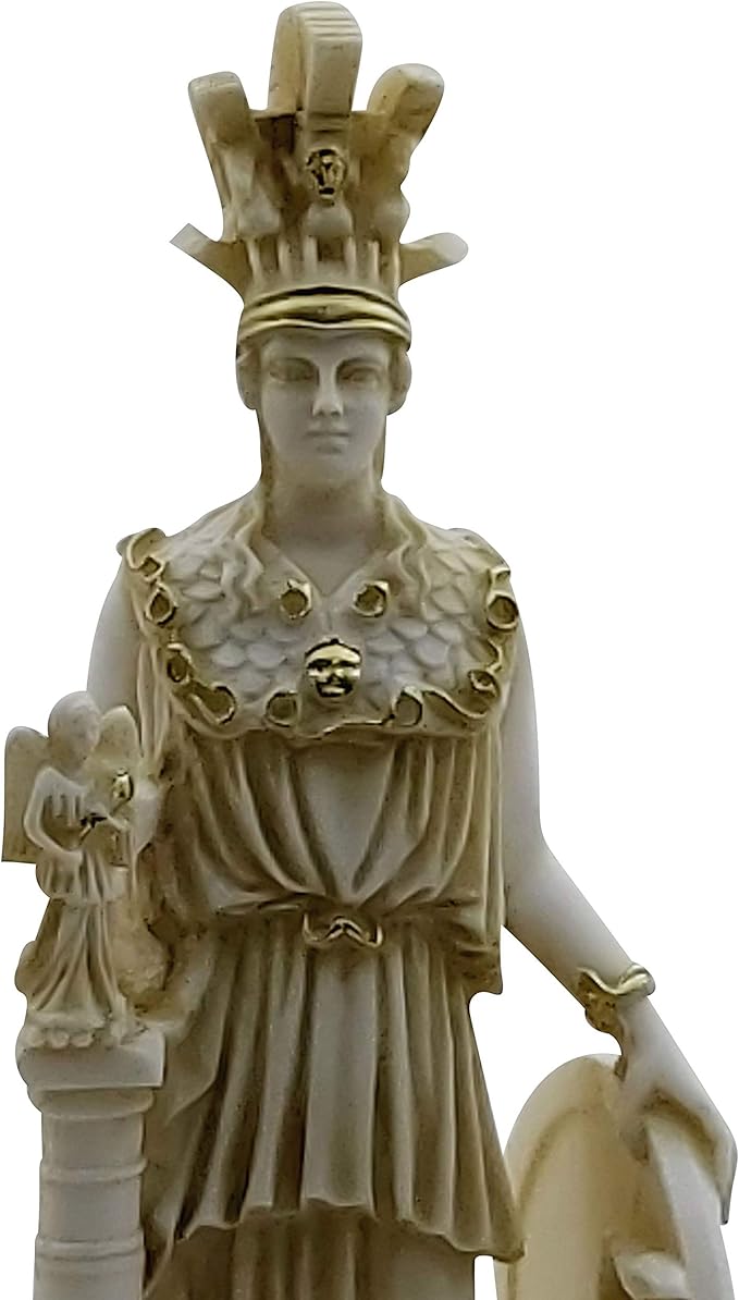 Amazon Com Athena Minerva Greek Goddess Cast Marble Museum Copy Statue Sculpture 10 Home Kitchen