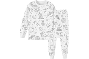 Ensemble de pyjama 2 pièces en coton doux et mignon, blanc, noir, rouge, jaune, vert, bleu, rose, marron, violet, gris, orang