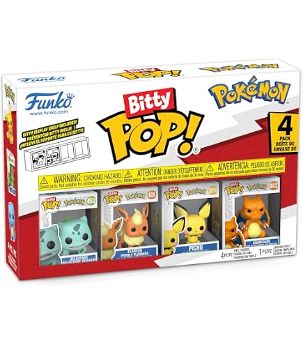 Amazon.com: Funko Bitty POP! 4 Pack: Pokemon - Charmander, Jolteon