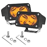 ANGU-OFFROAD Amber LED Spot Pod Lights, 2PCS 3 Inch