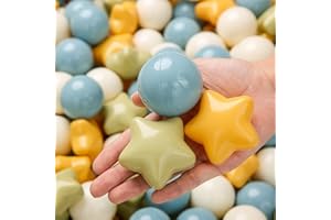 TRENDPLAY Ball Pit Balls Star Balls- 100 Count Cream Balls Plastic Balls for Durability and Long-Lasting Fun