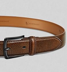 KEMISANT Men Belt-Genuine Leather Belt for Men