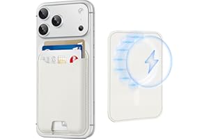 TopMade for Magsafe Wallet, Strongest Magnetic Card Holder for iPhone 17, iPhone 16/15/14/13/12 Series, Leather Magnetic Phone Wallet with Powerful Magnets, RFID Blocking, Fit 4 Cards, Milky White