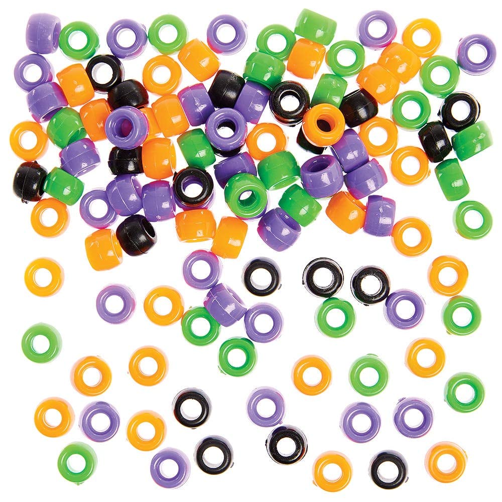 Baker Ross Halloween Pony Beads - Pack of 750, Kids Jewellery Making Supplies, Craft Beads