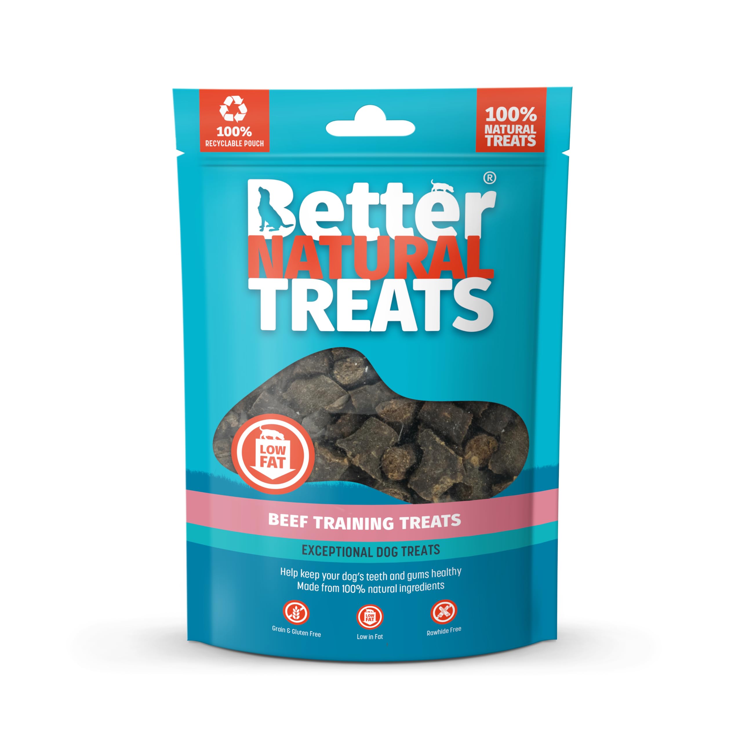 Better Natural Beef Training Treats Natural Dog Treats | Beef Dog Chews | Puppy Treats | Dog Training Treats | 90g Pack | Case of 10 | Dog Treats Bulk | Low Fat Treats for Dogs High Protein