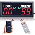 YZ 6 Digit Bluetooth Electronic Scoreboard with Remote, Cornhole Score Keeper Basketball Scoreboard for Indoor & Outdoor Games, Shuffleboard/Billiard/Volleyball