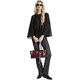 Michael Kors Womens Tiered Long Sleeve Blouse
