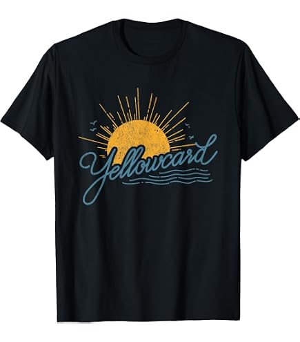 Amazon.com: Yellowcard Yellow Logo T-Shirt, Men's Unisex-Adults