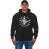 JH DESIGN GROUP Men's Ford Mustang Collage Pullover Hoodie Black Sweatshirt